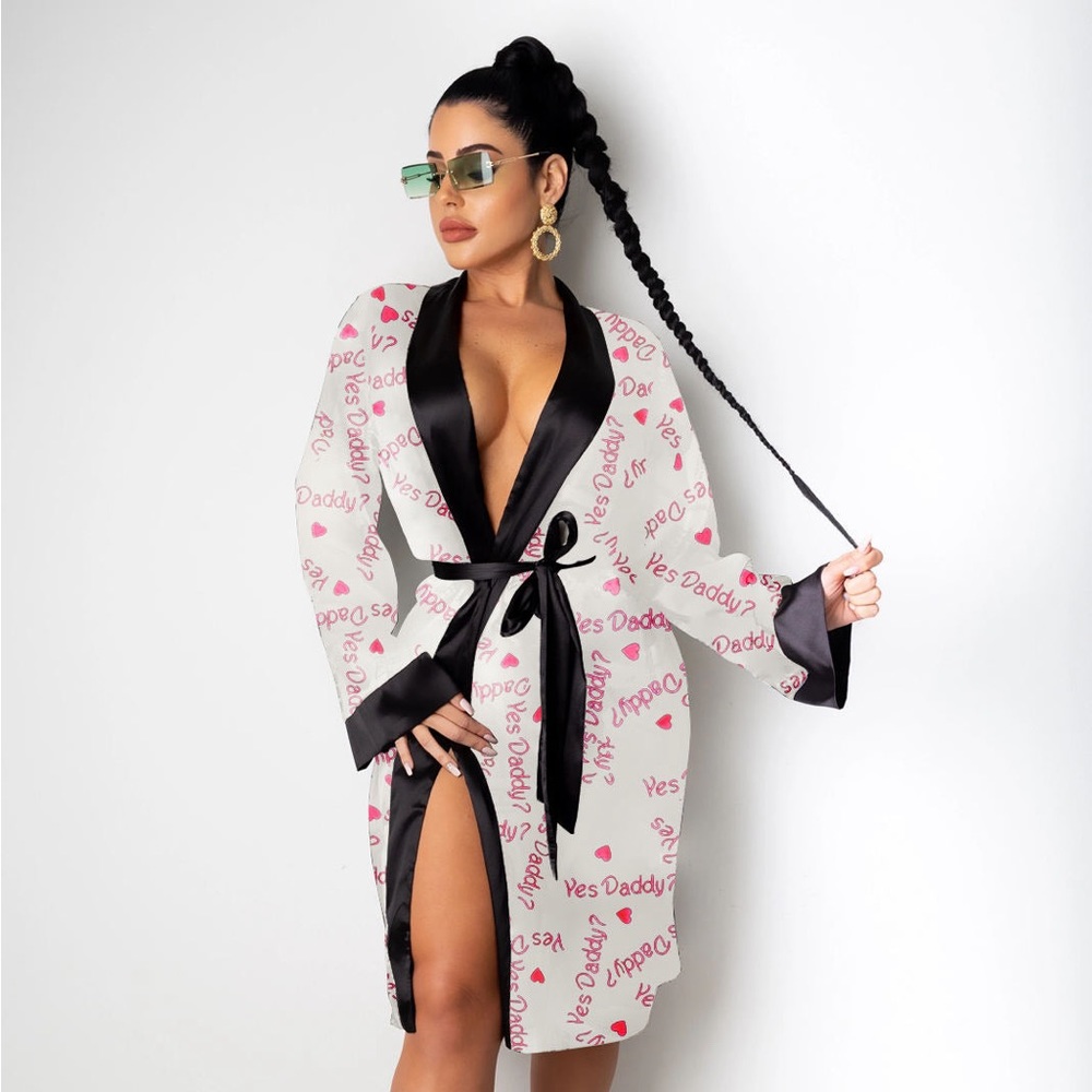Yes Daddy Satin Robe